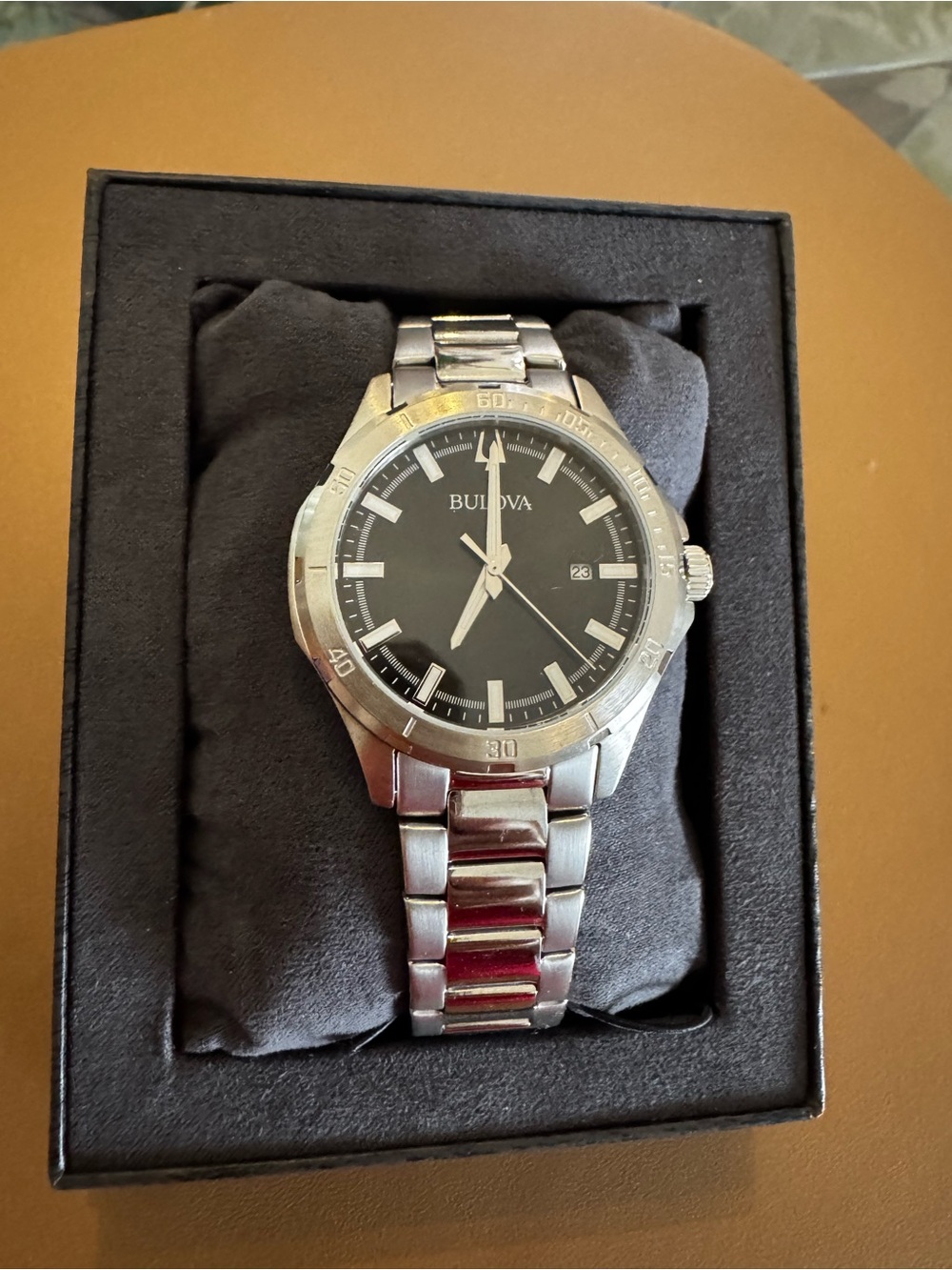 Bulova Watch Box Insert in Black and Gray